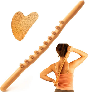 Two-Piece Beechwood Massager Sets