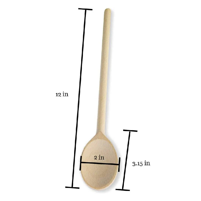 Mr. Woodware - Wooden Cooking Spoons Bulk 12 Inch – Set of 6
