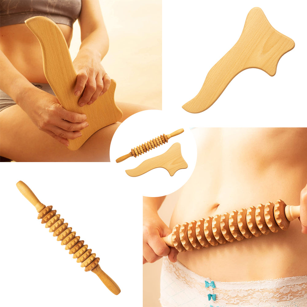 Lymphatic Drainage Straight Massage Roller - Recommended by Professionals