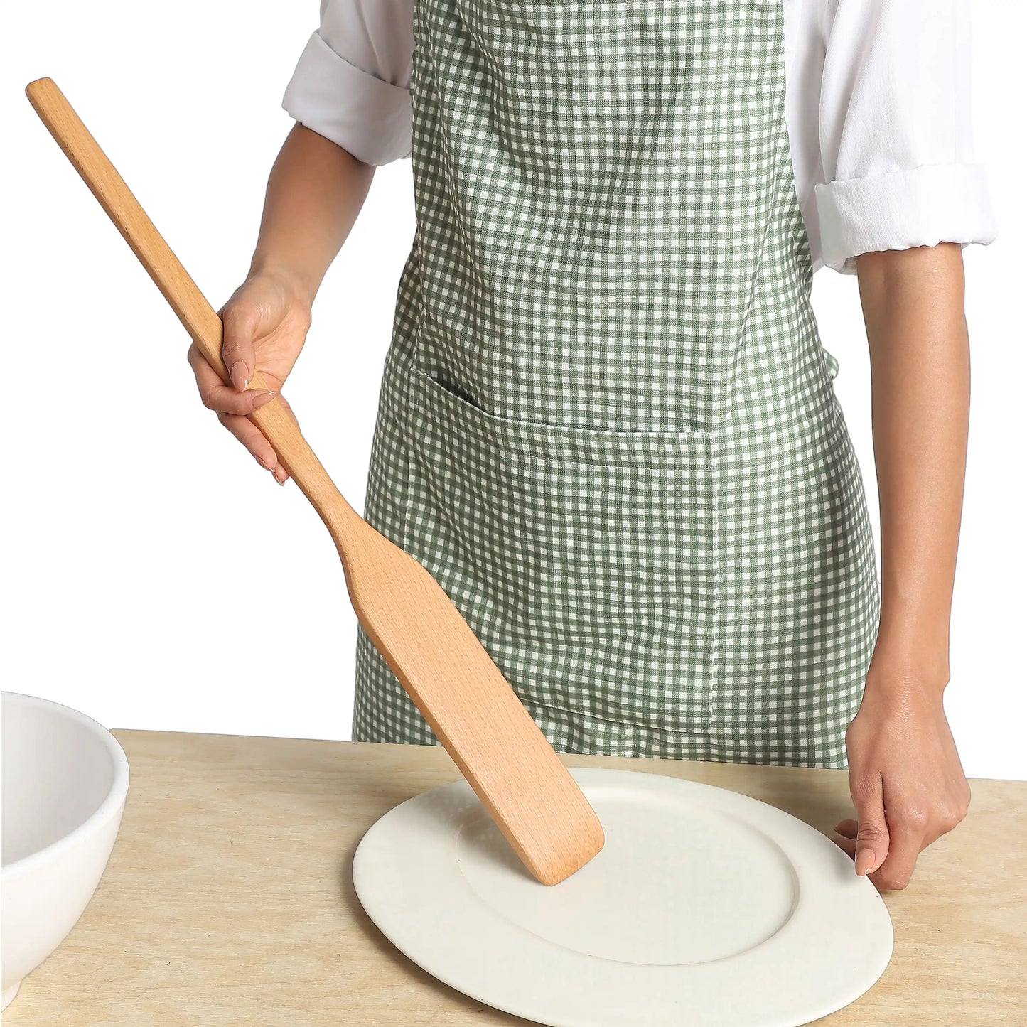 Beechwood Cooking Spatula & Paddle – 2pcs Set
