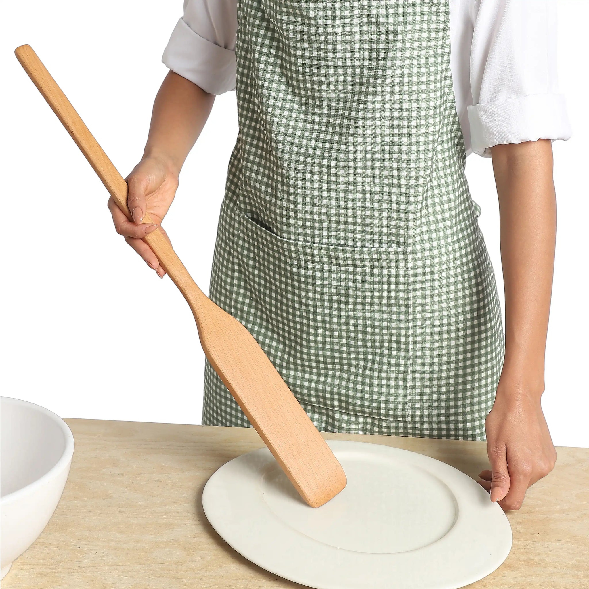 Beechwood Cooking Spatula & Paddle – 2pcs Set
