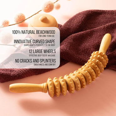 Beechwood Curved Roller Massager – 15.6 Inch
