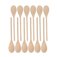 Mr. Woodware - Wooden Kitchen Spoons 10 Inch – Set of 12