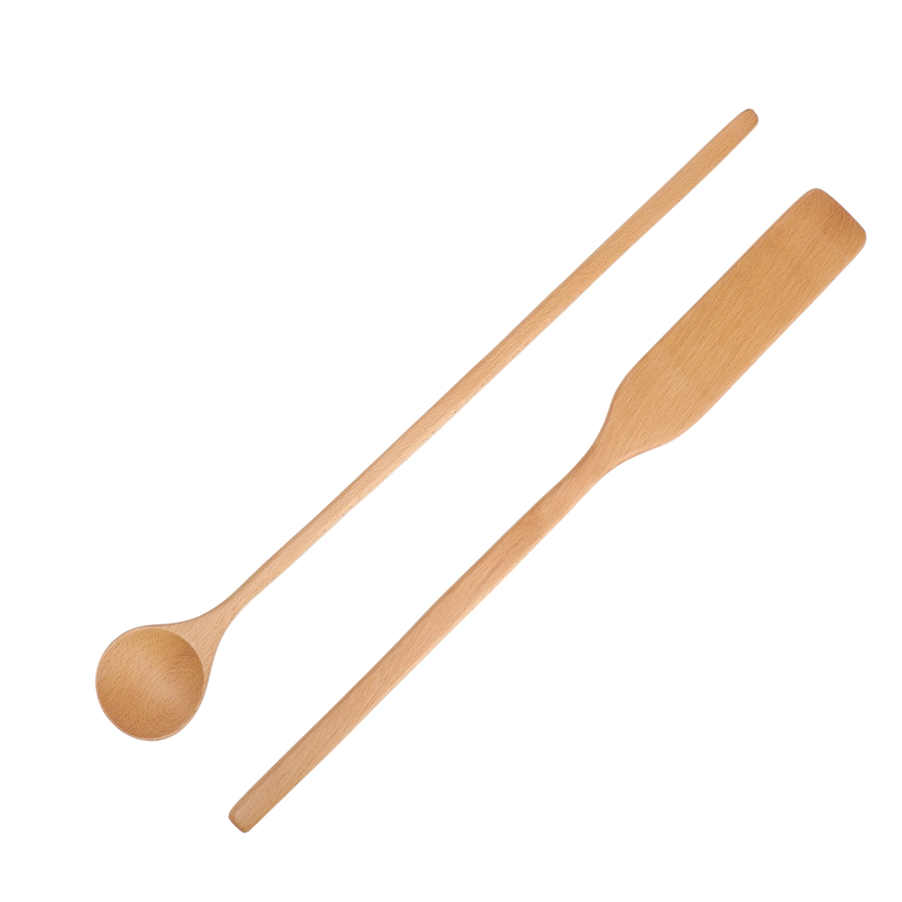 Beechwood Cooking Spatula & Paddle – 2pcs Set
