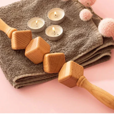 Beechwood Dice Massage Roller Stick – 15 Inch