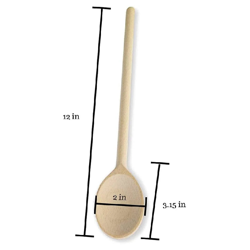 Mr. Woodware - Wooden Kitchen Spoons 12 Inch – Set of 12