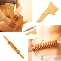 Two-Piece Beechwood Massager Sets