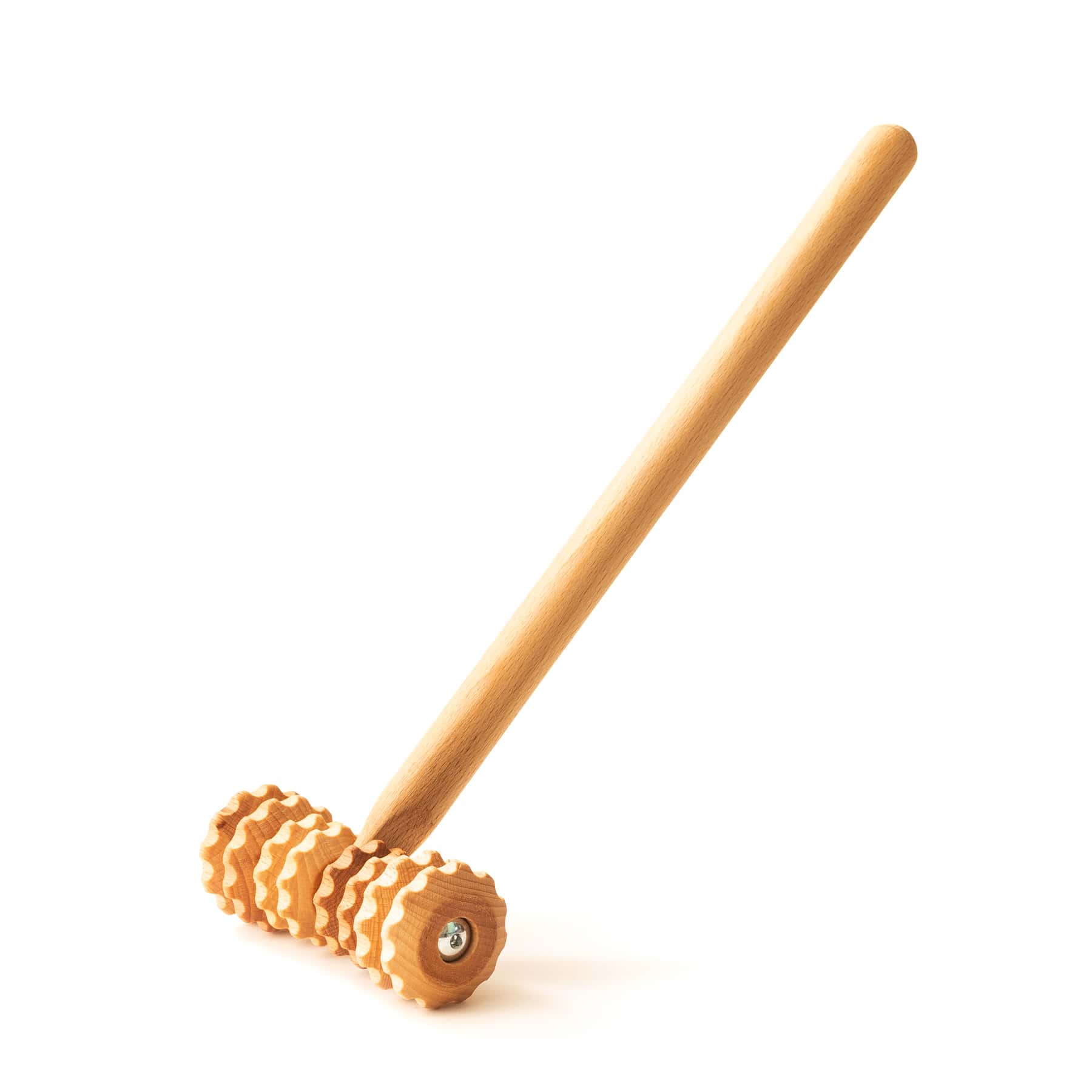Beechwood T-Shape Massage Roller – 14.6 x 5.2 Inch