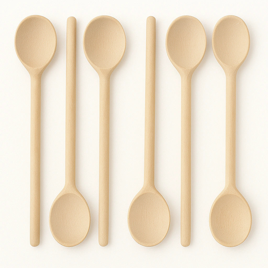 Mr. Woodware - Wooden Cooking Spoons Bulk 12 Inch – Set of 6