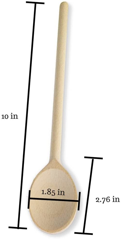 Mr. Woodware - Wooden Kitchen Spoons 10 Inch – Set of 12