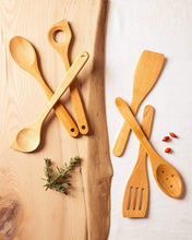 Load image into Gallery viewer, Mr. Woodware - 6 Natural Wooden Cooking Utensils 12″ Inch - Healthy Kitchen Utensil Set

