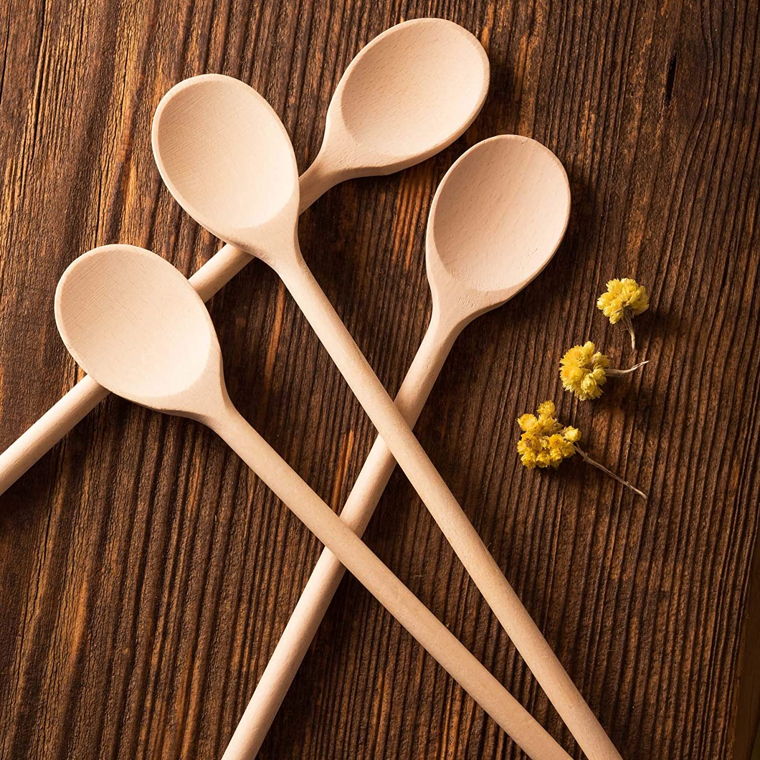 Mr. Woodware - Craft Wooden Spoons Bulk – 12 Inch – Set of 24