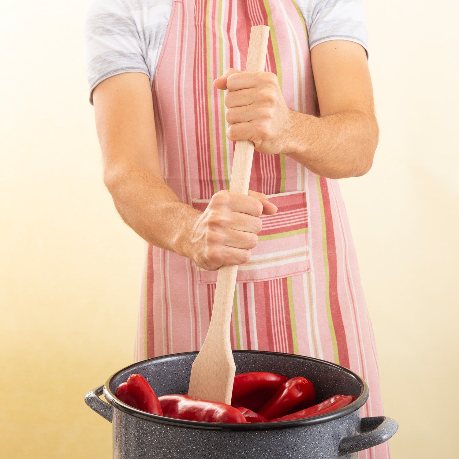 Mr. Woodware - Wooden Stirring Paddle Spatula For Cooking & Mixing in Big Stock